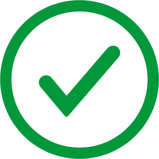 Tick in circle GRN